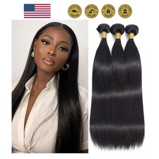 Human Hair Bundles Straight Virgin Hair Extensions Quick Weave 8 10 12 In