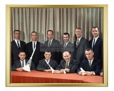 ASTRONAUT GROUP THREE NASA SPACE PROGRAM 1963 8X10 GOLD FRAMED PHOTO