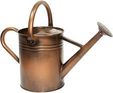 Metal Watering Can, 1 Gallon Capacity with Adjustable Stainless Steel Handle & D