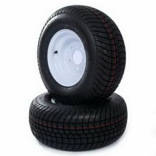 2 Trailer Tires And Rims 20565-10 20.5x8.0-10 Load Range C 5 Lug White Wheel 2 Trailer Tires And Rims 20565-10 20.5x8.0-10 Load Range C 5 Lug White Wheel