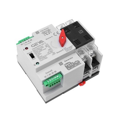 GEYA Mini ATS Automatic Transfer Switch Dual Power 2P 63A 220V 50/60Hz