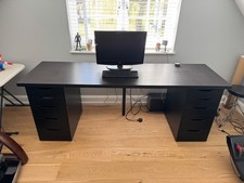 Ikea Lagkapten / Alex Desk Black 200 x 60