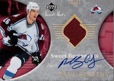 2006-07 Sweet Shot Rookie Jerseys Autograph 117 Paul Stastny Auto Jersey /25 HKY
