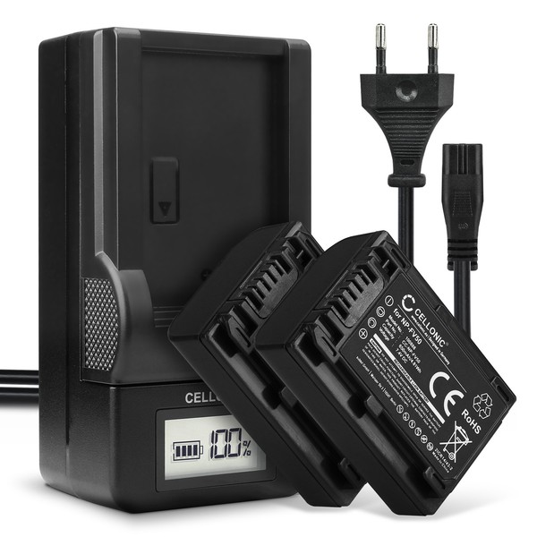 2X Akku FüR Sony HDR-PJ430 HDR-PJ510 DCR-SX15 DCR-SX43 650Mah + LadegeräT-image