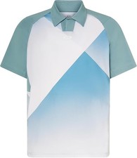 OAKLEY C1 HAZY GEO Men's Polo Shirt - Hazy Geo PACIFIC Size Medium -NWT LAST ONE