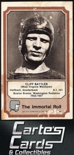 Cliff Battles 1974 Fleer Football Patches #NNO Immortal Roll Braves WV Wesleyan