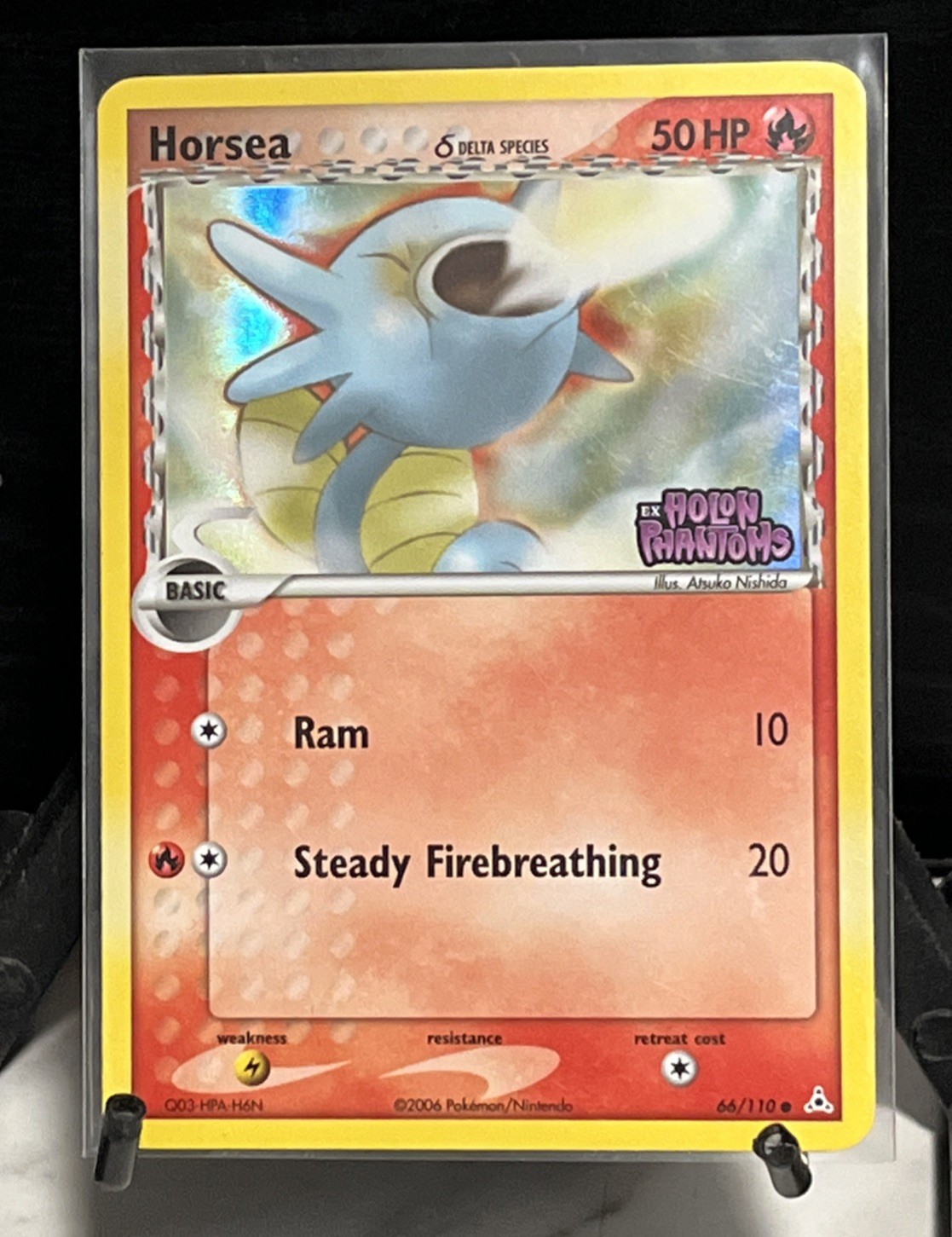 Horsea Holon Phantoms Stamped 66/110 REVERSE Holo #66 Pokemon Card