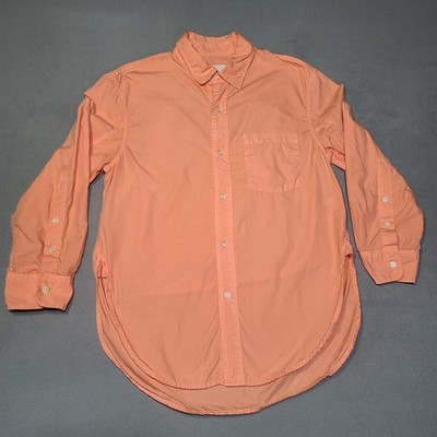 Citizens Of Humanity Shirt Womens Extra Small Orange Kayla Cotton Button Up