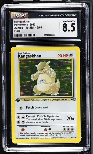 Kangaskhan (1st Edition) graded CGC 8.5 for sale on eBay