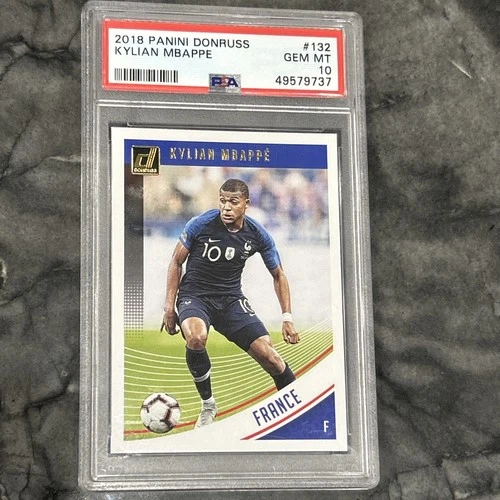 2018 Donruss Kylian Mbappe Rookie France FIFA World Cup #132 PSA 10🔥🔥Star