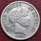 1899 Barber Dime 10c VF - XF #98154