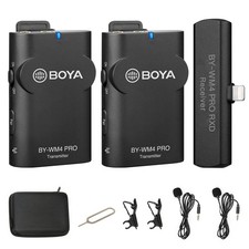 2.4GHz Wireless Lavalier Lapel Microphone System for iPhone/iPad Dual Clip On...