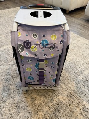 ZUCA Purple ICE SKATING ROLLER BLADING ROLLING STORAGE BAG FRAME CARRIER  Peace