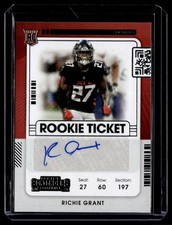 2021 Panini Contenders Rookie Ticket Auto Richie Grant #164 F