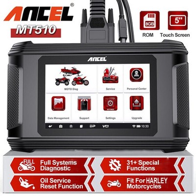 ANCEL MT510 OBD2 Motorcycle Full System Diagnostic Tool Fit For Harley Motorbik