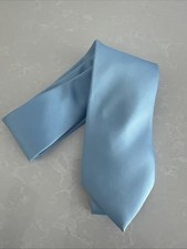 Versa Collezioni 100 Silk Solid Baby Blue Neck Tie