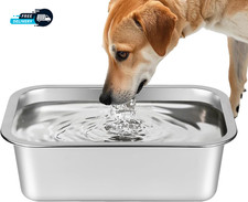 Stainless Steel 1.25 Gallons Large Dog Water Bowl Metal Water Food Bowl