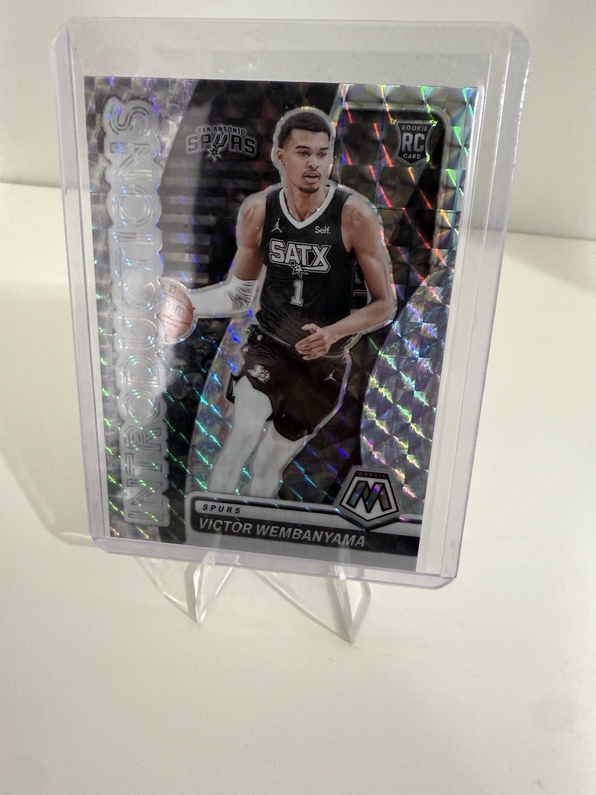 2023-24 Mosaic- Victor Wembanyama Silver Mosaic Introductions RC Spurs