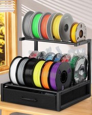 2-Tier Desktop Filament Storage Rack with Fabric Drawer - 3D Printer Filament...