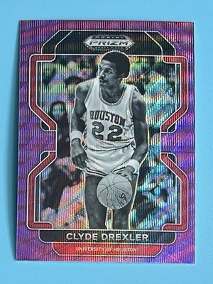 Clyde Drexler 2022 Prizm Draft Picks Purple Wave Prizm #9 - Houston Cougars