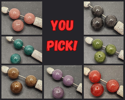 20mm MAXIMUM GLITTER INFUSED Acrylic Beads - YOU PICK- DIY Beadable -Pack of 5
