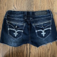 Rock Revival Booty Denim Jean Shorts Leah Size 26 Measure 29