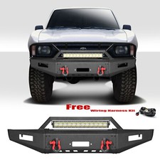 Aaiwa Steel Front Bumper For 1989-1995 Toyota Pickup Wwinch Plate Lights Wire