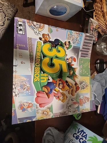 Super Mario Bros 35th Anniversary Edition Nintendo 23"×23" Hard Plastic Display 