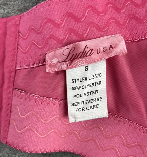 Lydia USA S Pink Floral Push Up Bustier Crop Top Sexy Corset Bra Coquette Grunge - Picture 10 of 15