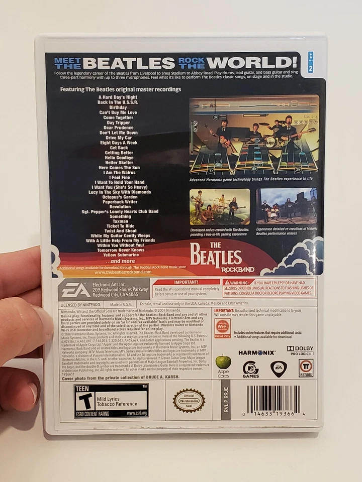 The Beatles: Rock Band Wii Game Complete Case With Manual - Image 2 of 4