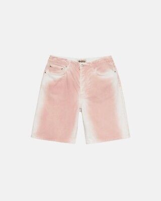 Stussy Spray Dye Denim Big Ol' Shorts Jorts Faded Pink Stussy Spray Dye Denim Big Ol' Shorts Jorts Faded Pink