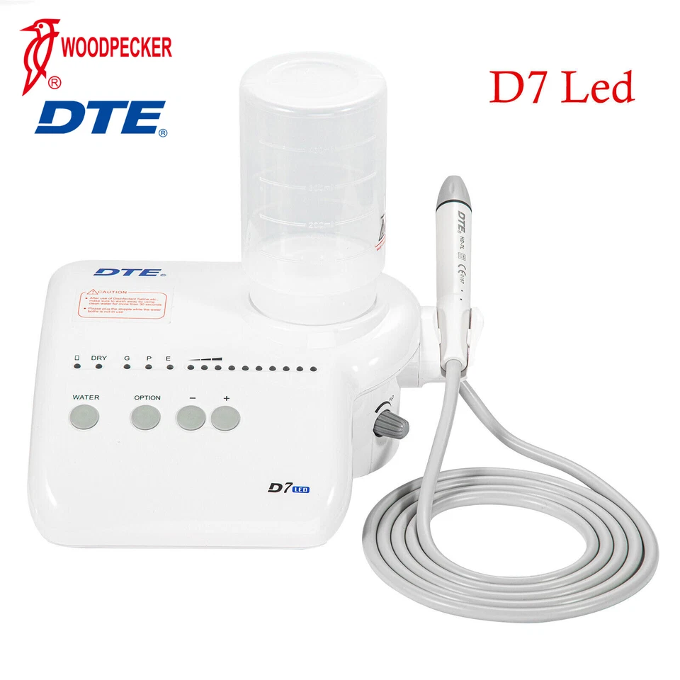 Woodpecker DTE D7 LED Dental Ultrasonic Piezo Scaler HD-7L Handpiece with 8 Tips - Image 3 of 4