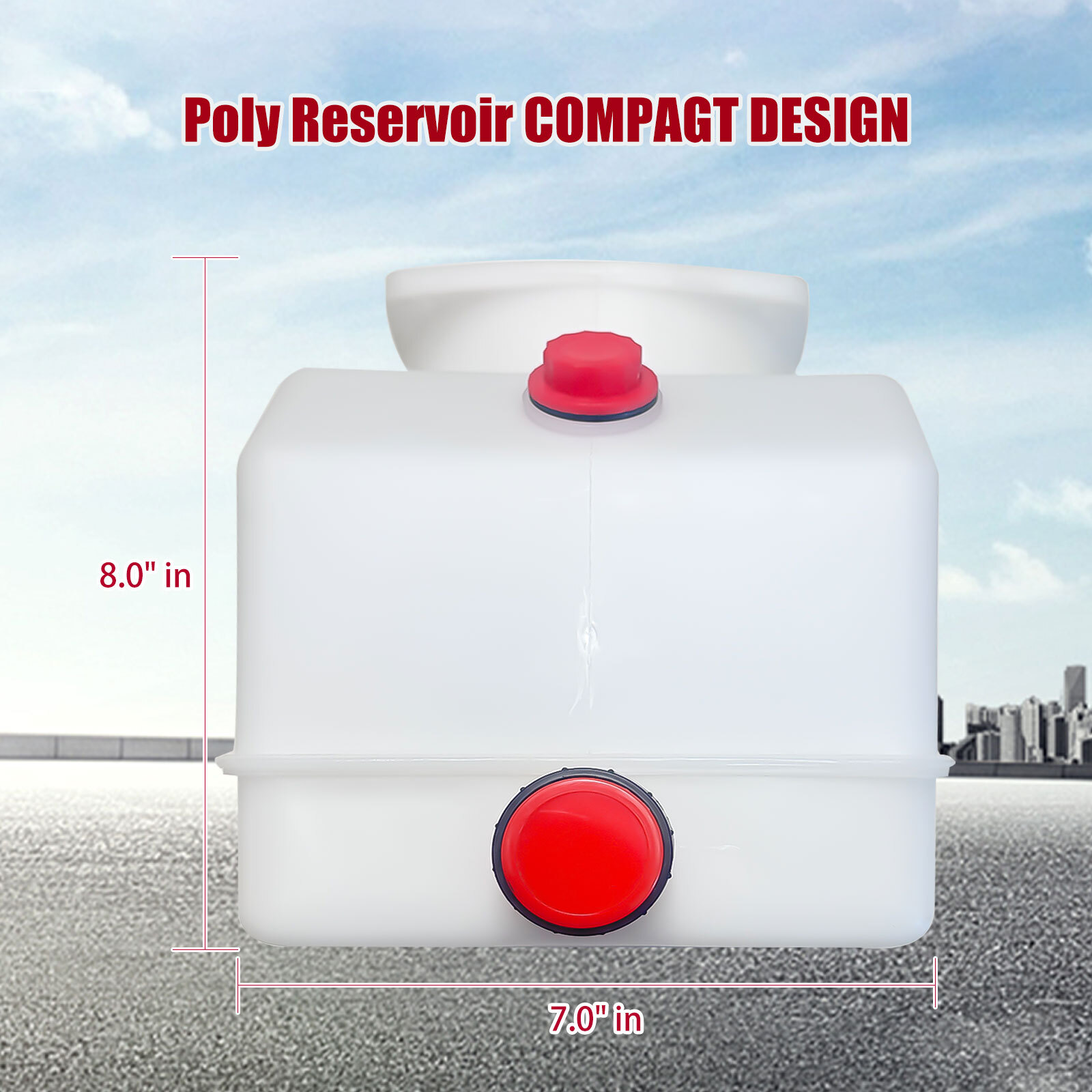 4 / 5 / 6 / 8 / 13 Quart PolyHydraulic Power Unit Replacement Reservoir Tank