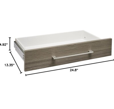 ClosetMaid SuiteSymphony Wood Closet 25-Inch X 5-Inch Drawer, Natural Gray 