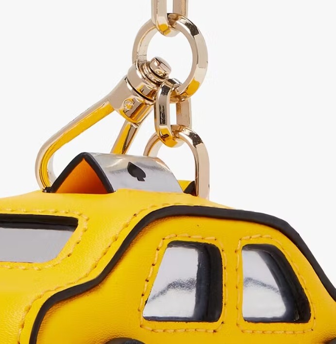 キーホルダー・キーリング kate spade New York Taxi Key Fob KJ065 Kate Spade On a Roll Taxi Keychain/ yellow cab Bag Charm NWT