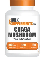 BulkSupplements Chaga Mushroom Extract 360 Capsules - 1000mg Per Serving