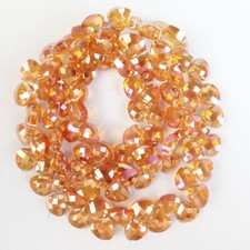 10x9x6mm Faceted Orange Crystal Teardrop Loose Beads 20"SK64940