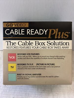 Vintage 1993 Go Video Cable Ready Plus, DUAL RECORDING DEADSTOCK