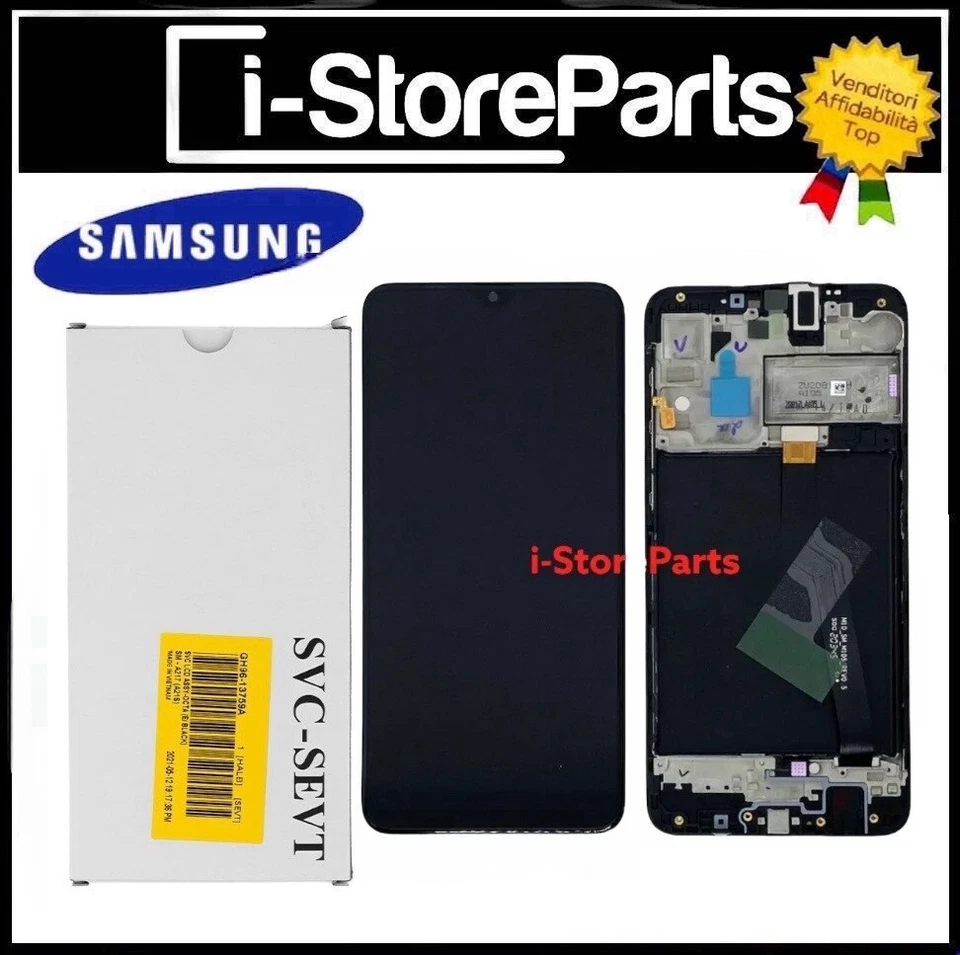 DISPLAY LCD TOUCH SCREEN FRAME ORIGINALE SERVICE OEM PER SAMSUNG A10 SM A105 FN