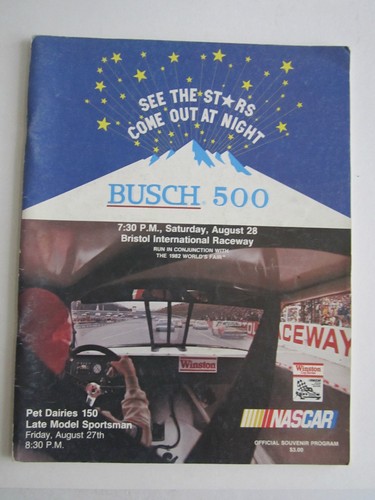 1982 BUSCH 500 CAR RACING SOUVENIR PROGRAM - BOX BPR-2 - Afbeelding 1 van 3