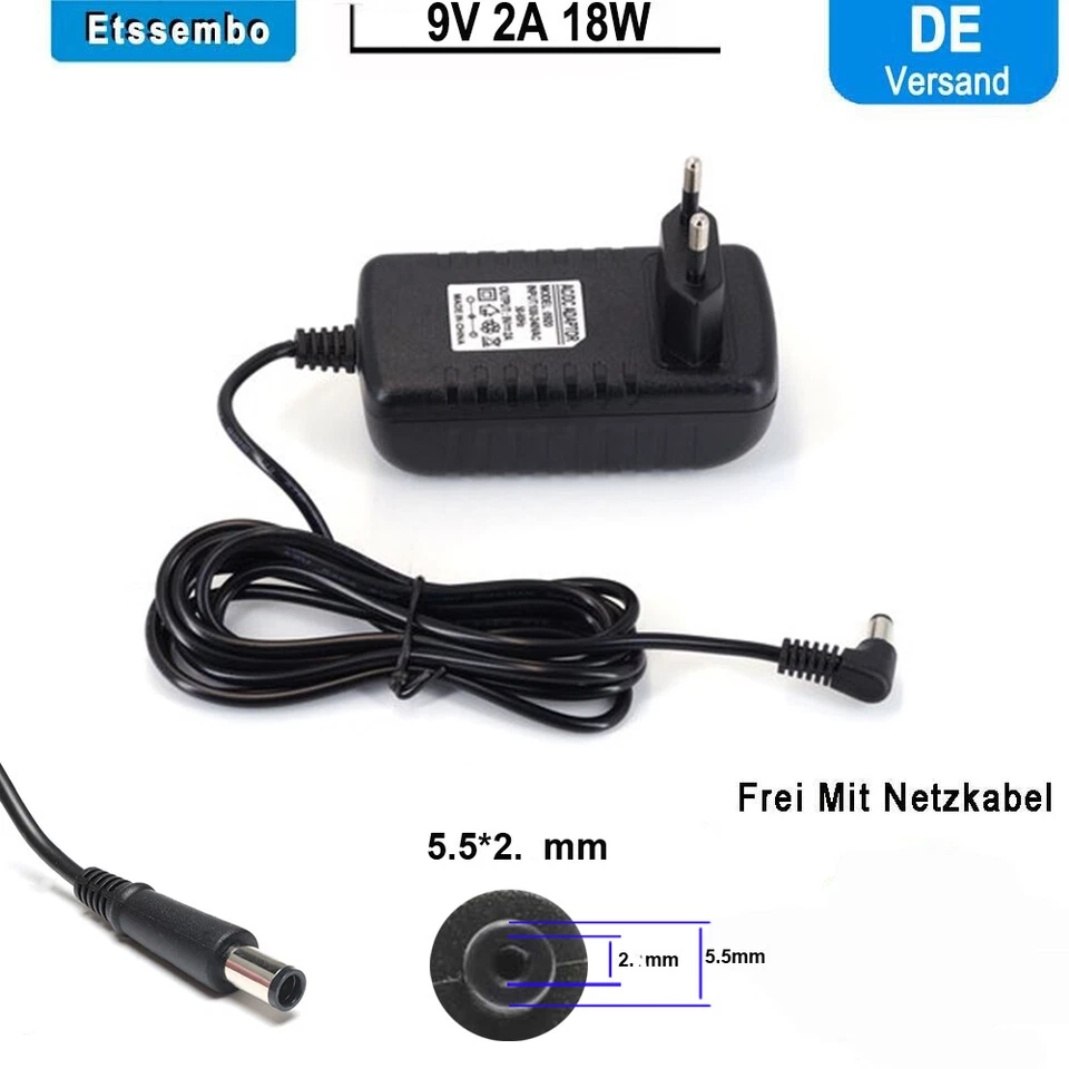 Netzteil 9V 2A Transformator Ffür 3D Drucker, CCTV Kamera, LED Streifen Lichter - Bild 2 von 4