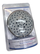 NEW HomePointe 228628 Adustable Massage Shower Head Brushed Nickel Finish