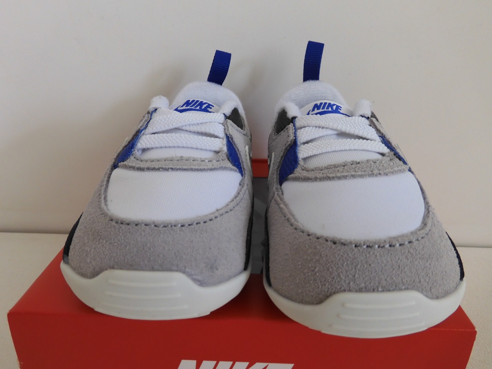 PONY Nike Air Max 90 Culla (Cb) Bianco Grigio Particelle Blu Taglia 4c [CI0424 103]
