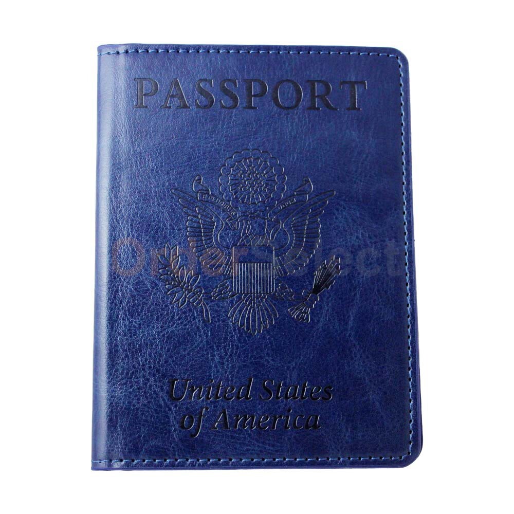 2-Pack Leather Passport Vaccine Card Passport Holder Travel Wallet