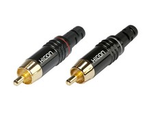 2 x Hicon HI-CM06 Cinchstecker vergoldet RCA Sommercable RCA Cinch Connector