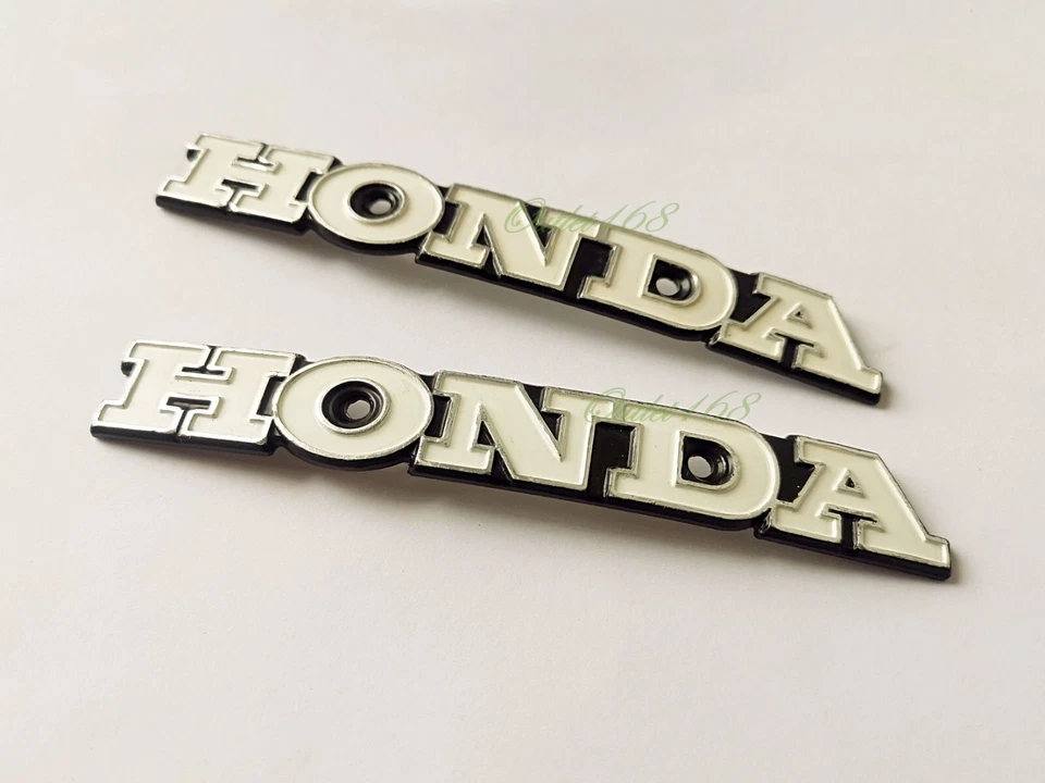 Par de emblema de tanque de combustible lateral Honda SL125 CL100S logotipo con tornillos Foto 4 de 4