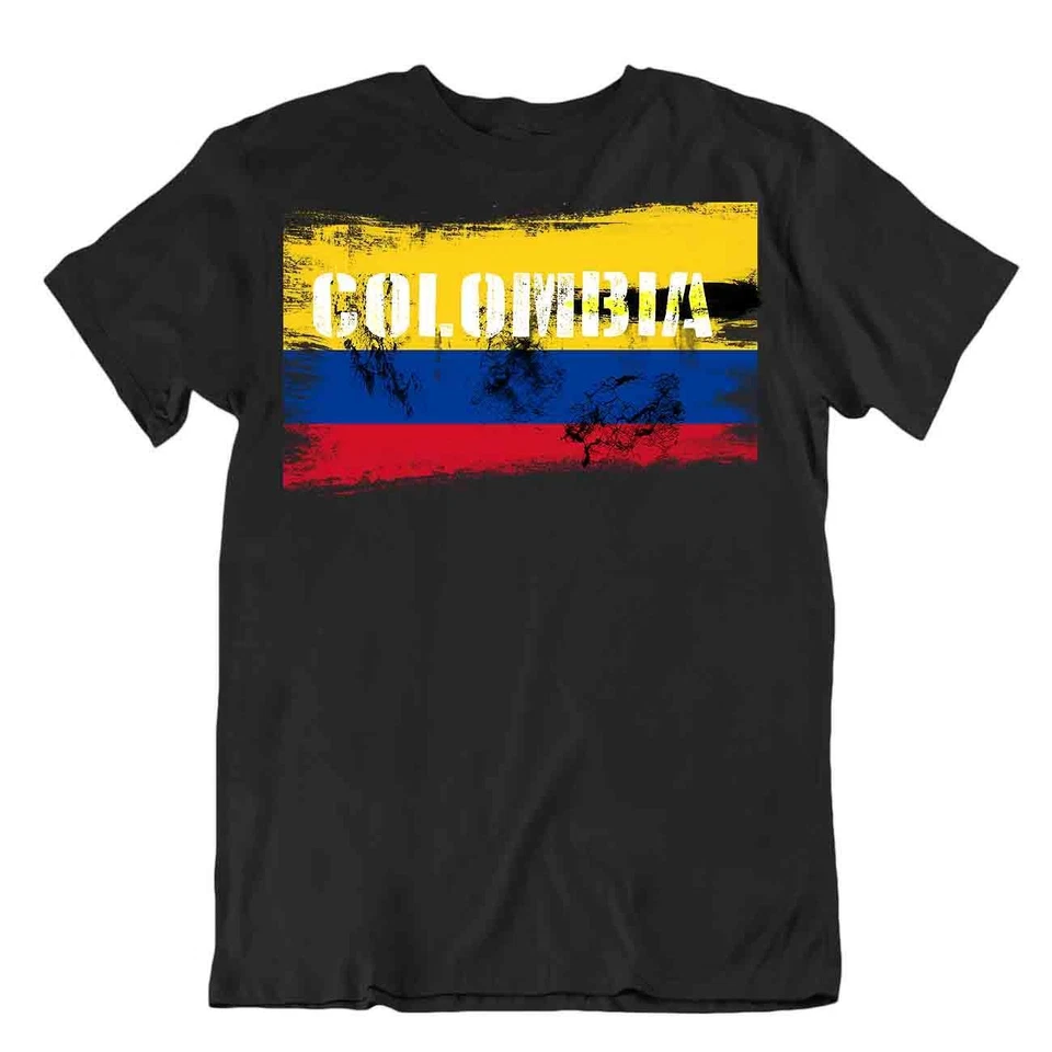 Kolumbien T-Shirt Flaggen T-Stück Reise-Andenken Bluse Tee Colombia flag Tops - Bild 1 von 1