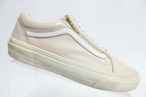 pink leather vans old skool