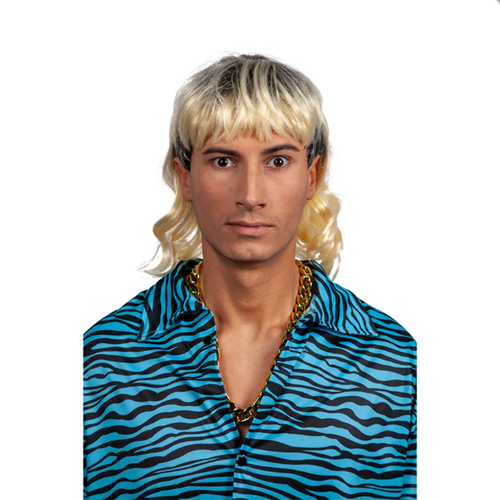 Joe Exótico Tigre Camisa para Hombre King Tiger Estampado Azul Disfraz Adulto - Imagen 2 de 6