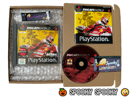 Ducati World PS1 – UK PAL GC CIB – hochwertige Verpackung – Tracked